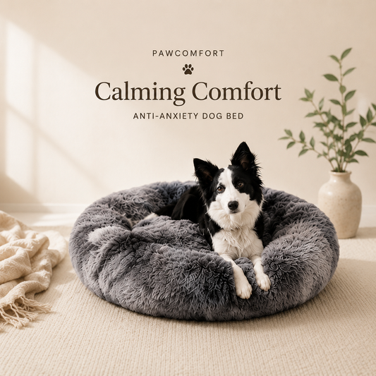 PawComfort Calming Donut Dog Bed — Anti-Anxiety, Machine Washable, All Sizes